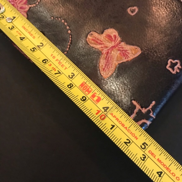 Mexican wallet clutch , Goat Leather butterflies - Picture 8 of 8
